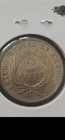 Au   1866 Two Cent Coin Us Circulated Brown Bn Philadelphia Copper Km 103
