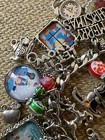 Vintage Charms Bracelet  Lot Gumball Trinkets Winter Wonders Noel Christmas