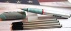 Set Of 4 Black Fine Metal Rollerball Refills -fit  Rotring Core Rollerball Pens