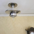 649c Vintage Antique Ceiling Light Lamp Fixture Glass Shade Chandelier 30 s 40 s