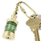 American Railroad Train Green Globe Lantern Keychain -vintage Signal Collectible