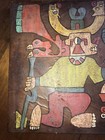 Native American Indian Original Oil Painting On Leather