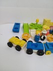Vintage Fisher Price Little People Lot Cars  Chairs  Slides Plus More 35 Pcs