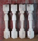 4 Balusters Painted Wood Architectural Salvage Spindles Porch House Trim A23 