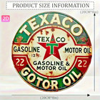 Texaco Gasoline Motor Oil Metal Sign Vintage Rustic Garage Man Cave Decor Plaque