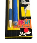 Vintage 1991 Scripto Student Mechanical Pencil   Eraser Set  5mm Lead Blue Nos