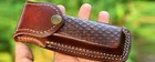 5  Dark Brown Leather Sheath For Buck 110 Pocket Folding Knife Pouch Cover