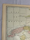 1903 Pictorial Color Map Excerpt 14  X 22    Antique Original Cuba Central America