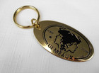 Vintage French Novelty Astrology Key Chain  Zodiac Sign Gemini  Gold Tone