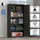 Metal Garage Storage Cabinets 72   Steel Lockable Cabinet With Doors And Shelves