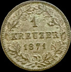 1871 1 Kreuzer Wurttemberg