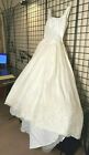 New Nwt Beautiful White Satin lace Wedding Gown dress Alfred Angelo  1473 Size 4