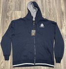 Official Cunard Luxury Cruise Line Blue Striped Hoodie Sweatshirt New W  Tags