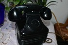 Vintage Antique Leich Bakelite Beehive Wall Hand-crank Telephone Original Deco