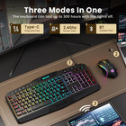 Redragon S101m-ks Gaming Keyboard And Mouse Wireless With Tri-mode  Rgb Keyboard