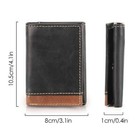 Real Leather Slim Wallets For Men Trifold Mens Wallet W  Id Window Rfid Blocking
