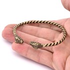 Snake Twisted Swirl Bracelet Antique Bronze Plated Brass  Adjustable 5490