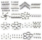 85pcs lots Wholesale Mixed Lip Piercing Body Jewelry Barbell Rings Tongue Ring
