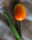 Holland America Line Nieuw Amsterdam Tulip Souvenir  Green Stem Orange   Yellow