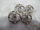 Chanel 4  Silver Tone    Metal Buttons  Cc Logo 18 Mm  Lot 4