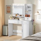 Makeup Vanity Desk With Mirror And 11 Led Lights Dressing Table Power Outlets