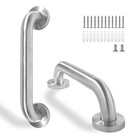12  Stainless Steel Shower Grab Bar 2 Pack - Bathroom Safety Handrail For Senior