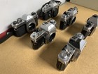 Lot Of 6 Slr Film Cameras Vintage Nikon Nikkormat Pentax Canon