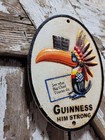 Vintage Guinness Sign Old Cast Iron Bar Beer Alcohol Toucan Bird Beverage Plaque