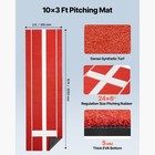 Uimoso 10x3ft Softball Pitching Mat With Rubber Mound For Indoor And Outdoor Use
