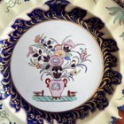 Very Rare Antique Masons Ironstone Plate Chinese Vase   Flowers  England  1 Of 2