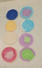 Set Of 8 Handmade Crocheted Face Scrubbies  100  Cotton   Multi-color