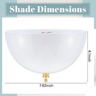 Clip On Dome Lamp Shade 7 62 X 4 1 In For A Type Bulb - Classic Gold Finish