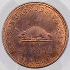 Jacques Cartier House Gagnon   Cie St Roch Token Quebec Br 571 - Pcgs Ms64 Rb