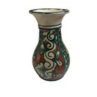 Vintage Talavera Pottery Mexican Folk Art Hand Painted Floral Flower Vase 7 5 