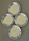 Set Of Four Vintage Hallmarked 414 Sterling Butter Pats 2 75  Diameter 81gr