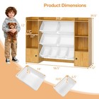 Kids Toy Storage And Bookshelf W  8 Boxes Open Shelves   2 Single-door Cabinets