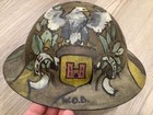 Beautiful Hand Painted Original Ww1 Painted Doughboy Helmet W liner