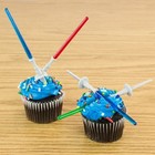 Light Saber Cupcake Toppers Picks Sticks Set 4  Tall 3  Inserted Kids Cake