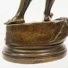 Antique French 19th C Harlequin   Poodle Bronze Statue Signed A  Barye 1839-1882