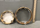 Set Of 2 Wooden Tambourines 10  Headless And 8  With Head Percussion Lot