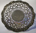 Sterling Silver Woodside Silver Co  Large Pierced Pedestal Plater tray 354 Grams