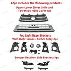 For Highlander 2017-2019  Bumper Upper Grille lower Grill foglight Kits brackets