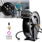 3 8  X 50 Ft High Pressure Washer Hose Reel Heavy Duty Steel Hose Reel 4000 Psi