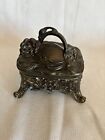 Vintage Art Nouveau Trinket Box Brass Jewelry Casket Lined Marked A 55   x2 