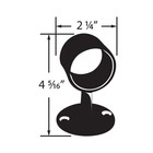 2  Dia  Polished Brass Flush Center Post For 2  O d  Tubing