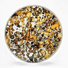 Natural Sericho Pallasite Meteorite Circular Slice Specimen With A Certificate