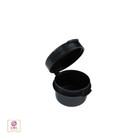  Cosmetic Hinged Jars 5 Gram Empty Plastic Beauty Containers Pot Black  50  5092