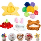 5pcs Cat Hat Adorable Cat Costume Outfit Small Dogs Party Costume Accessory