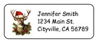 Deer Personalized Christmas Holiday Stag Return Address Labels Stickers Tags