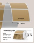 Munbyn 3x2 Thermal Labels  500 Sheets 1 Roll  Brown